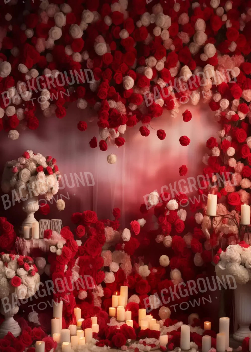 Roses Forever I 5’X7’ Ultracloth (60 X 84 Inch) Backdrop