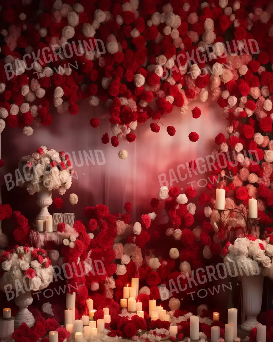 Roses Forever I 8’X10’ Fleece (96 X 120 Inch) Backdrop