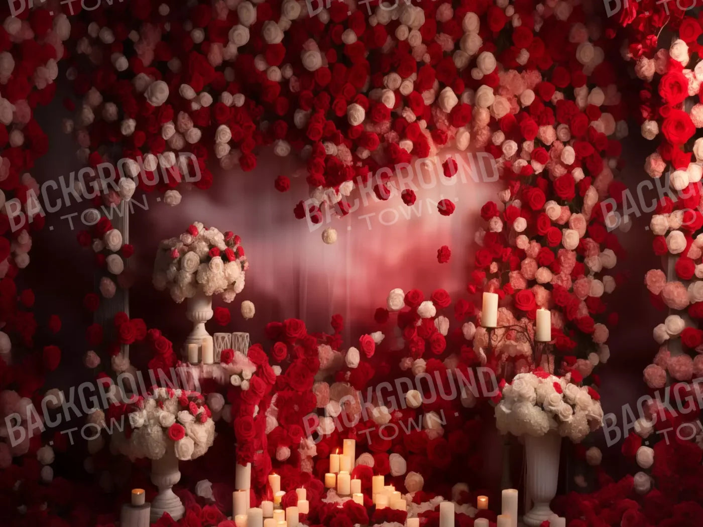 Roses Forever I 8’X6’ Fleece (96 X 72 Inch) Backdrop