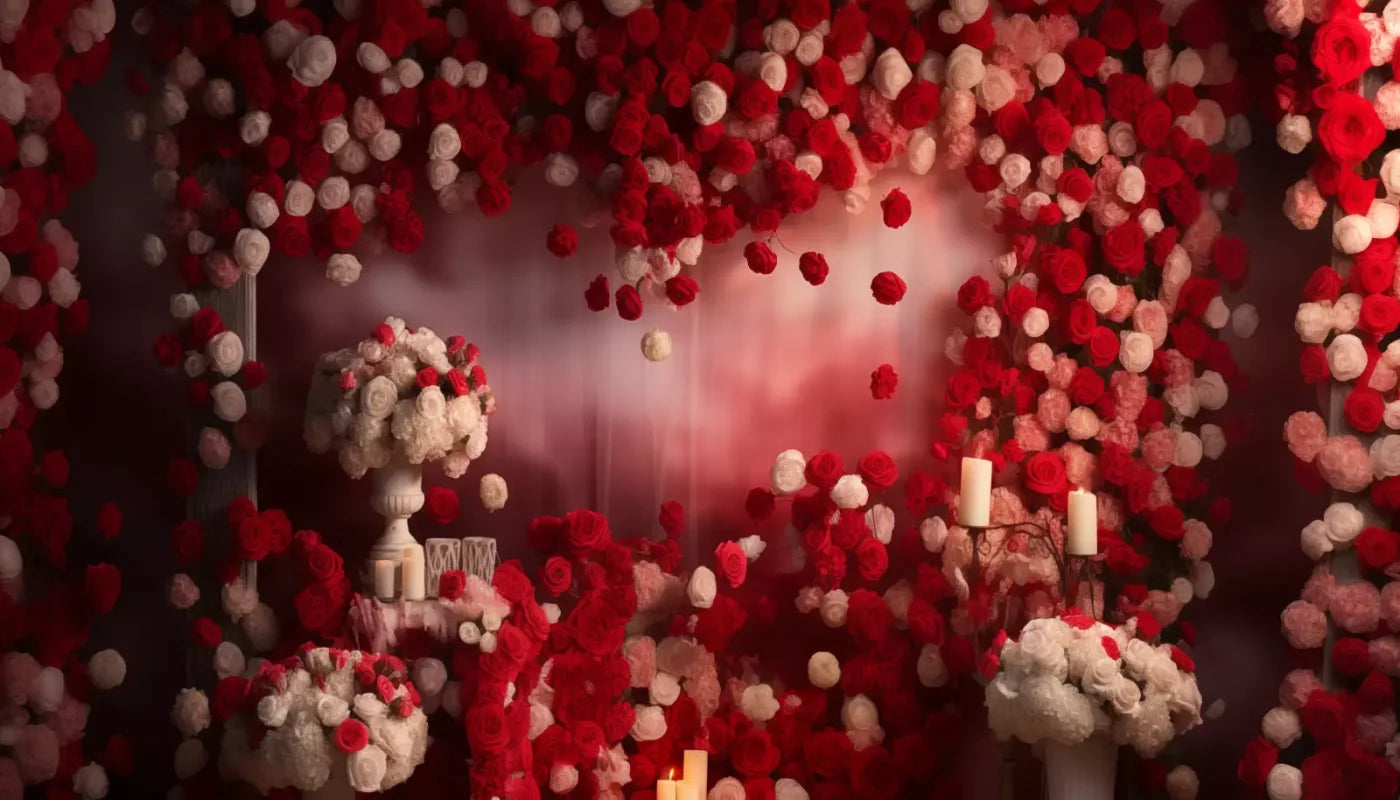 Roses Forever I 14’X8’ Ultracloth (168 X 96 Inch) Backdrop