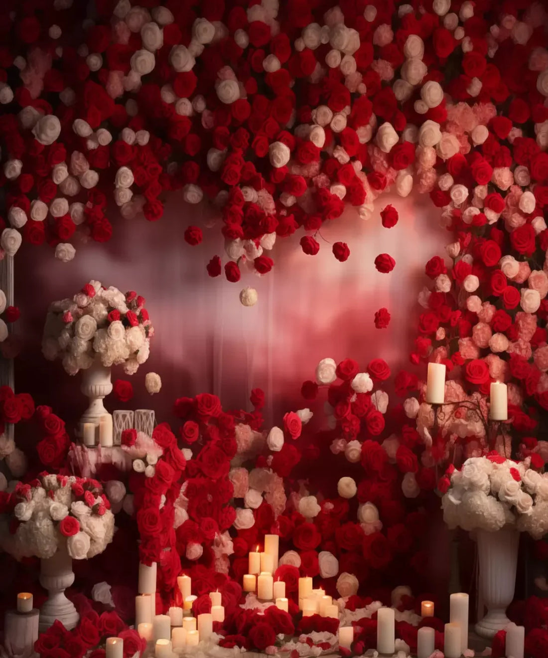 Red, White Backdrop for Photography