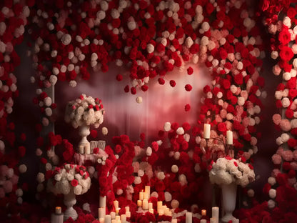 Roses Forever I 6’8X5’ Fleece (80 X 60 Inch) Backdrop