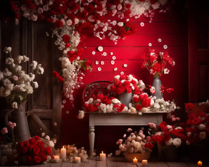 Roses Forever Ii 10’X8’ Fleece (120 X 96 Inch) Backdrop