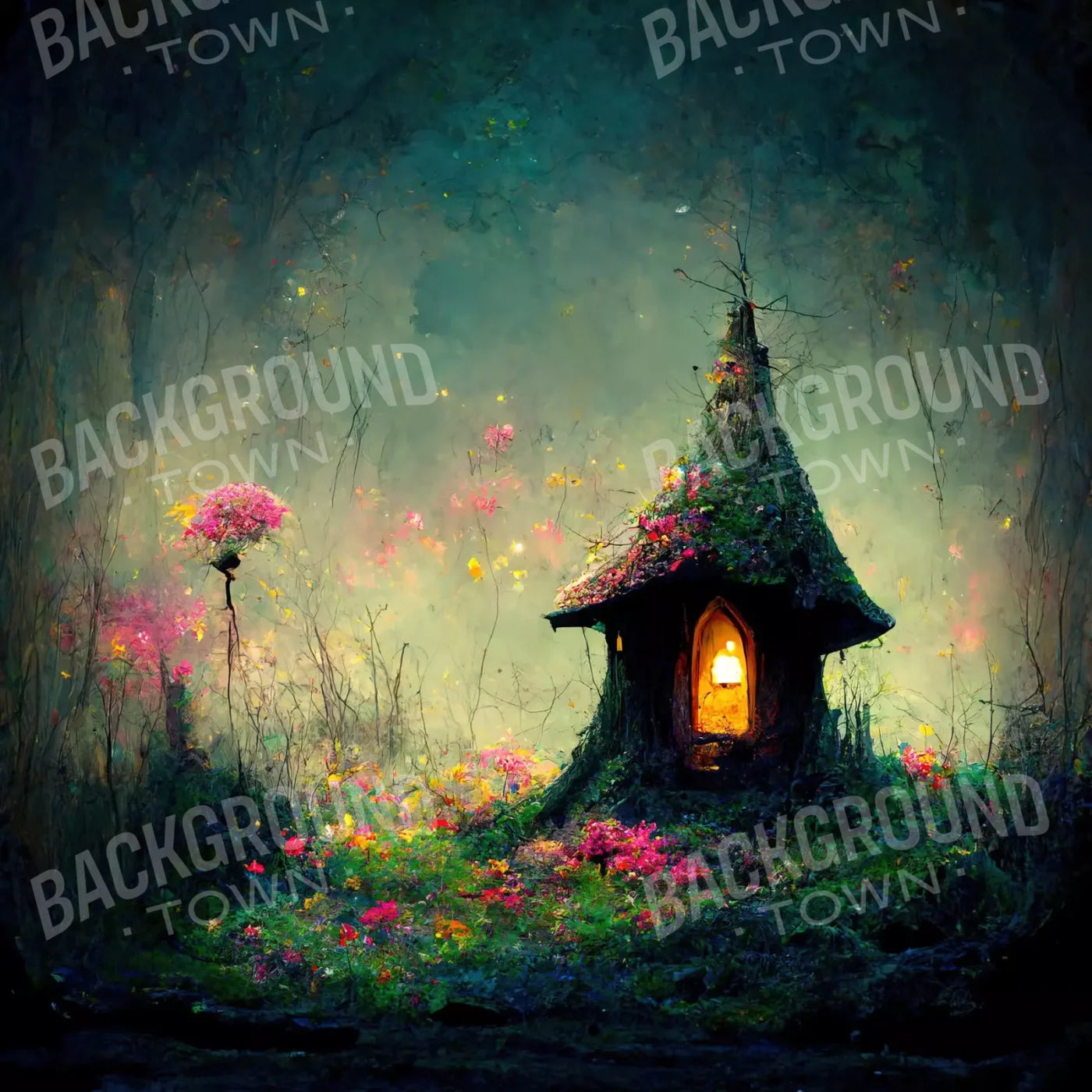 whimsical fairy house Backdrop for Photography