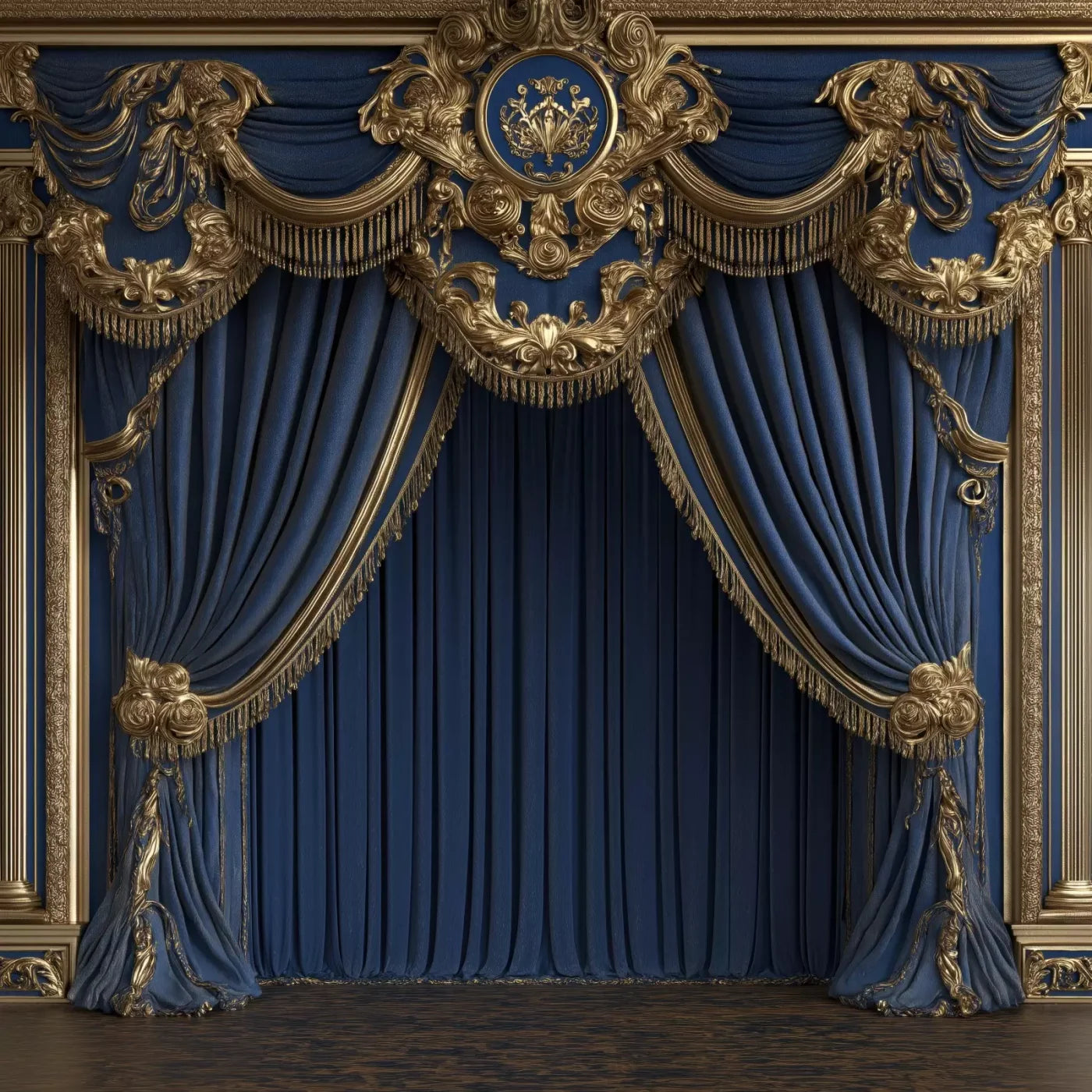 Royal Blue Bed Alcove 10’X10’ Ultracloth (120 X Inch) Backdrop