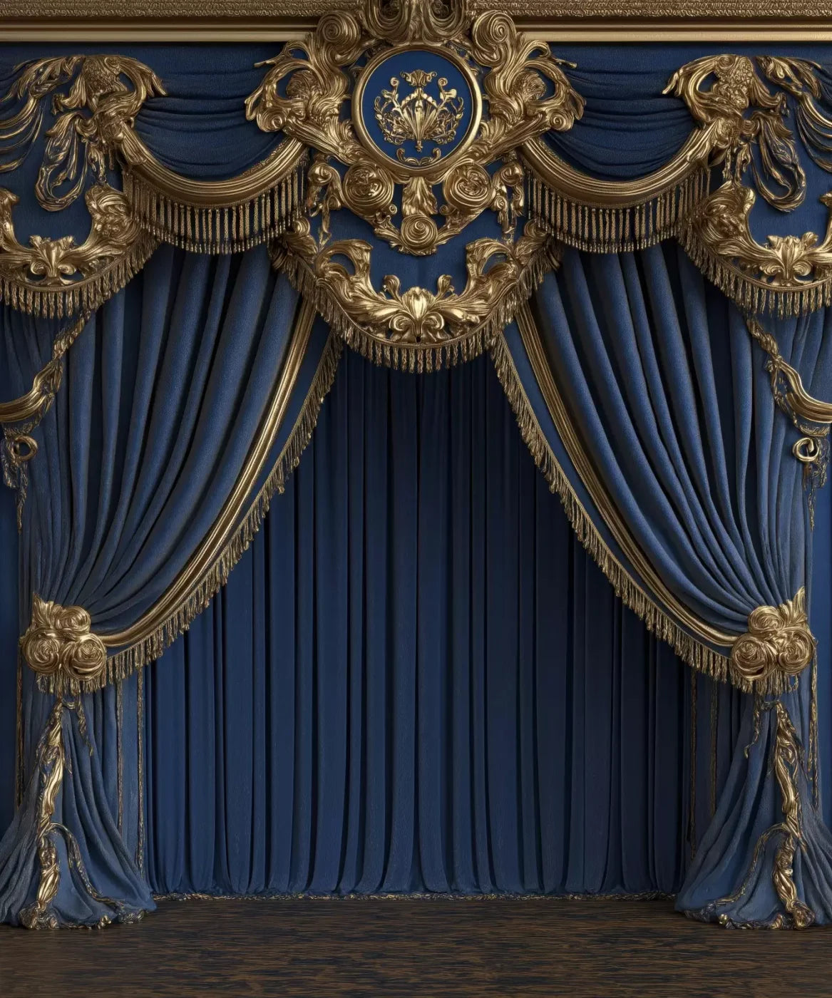 Royal Blue Bed Alcove 10’X12’ Ultracloth (120 X 144 Inch) Backdrop