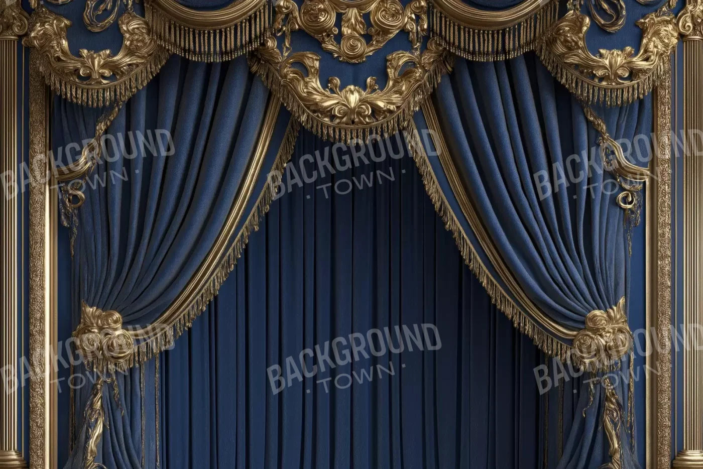 Royal Blue Bed Alcove 12’X8’ Ultracloth (144 X 96 Inch) Backdrop