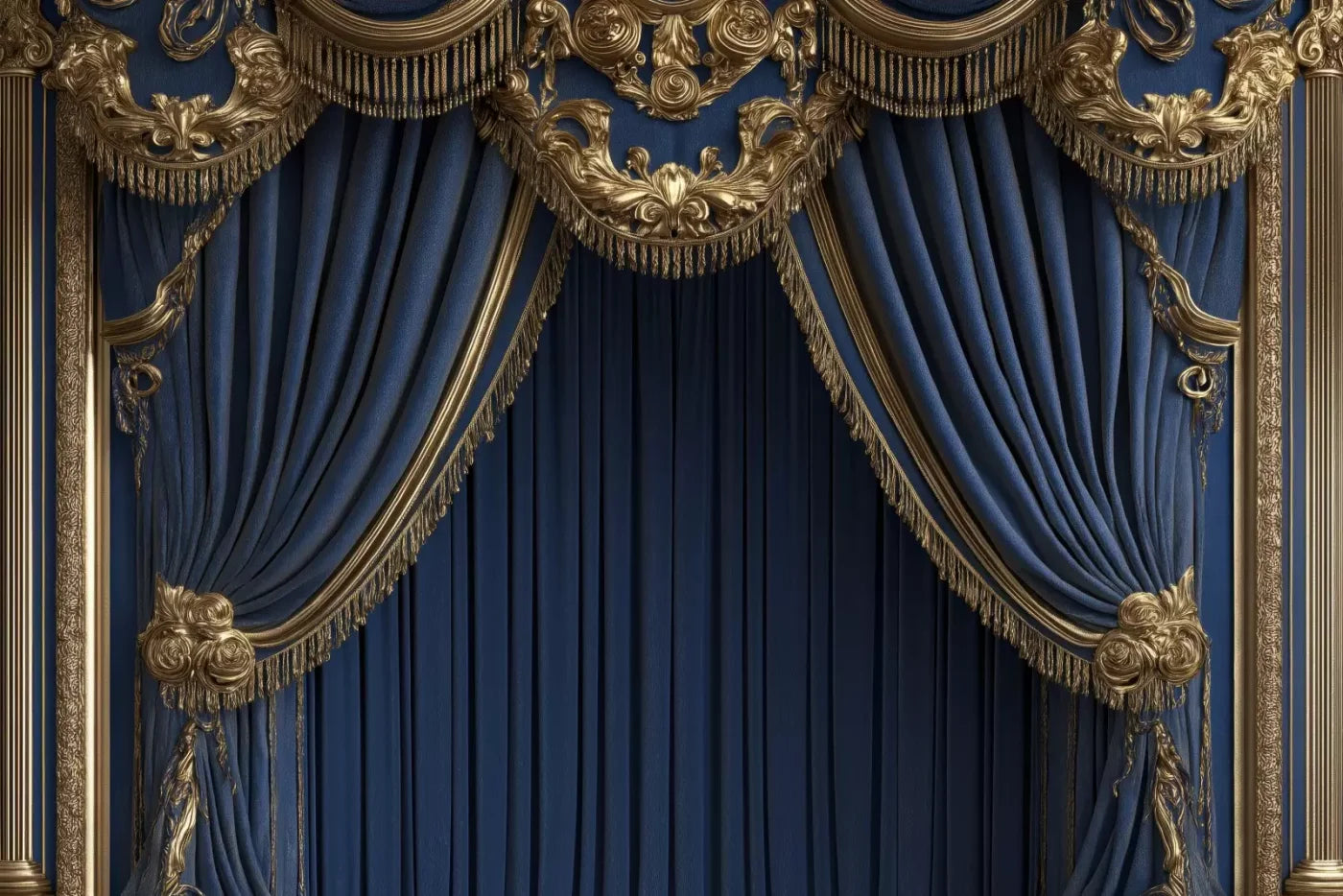 Royal Blue Bed Alcove 12’X8’ Ultracloth (144 X 96 Inch) Backdrop