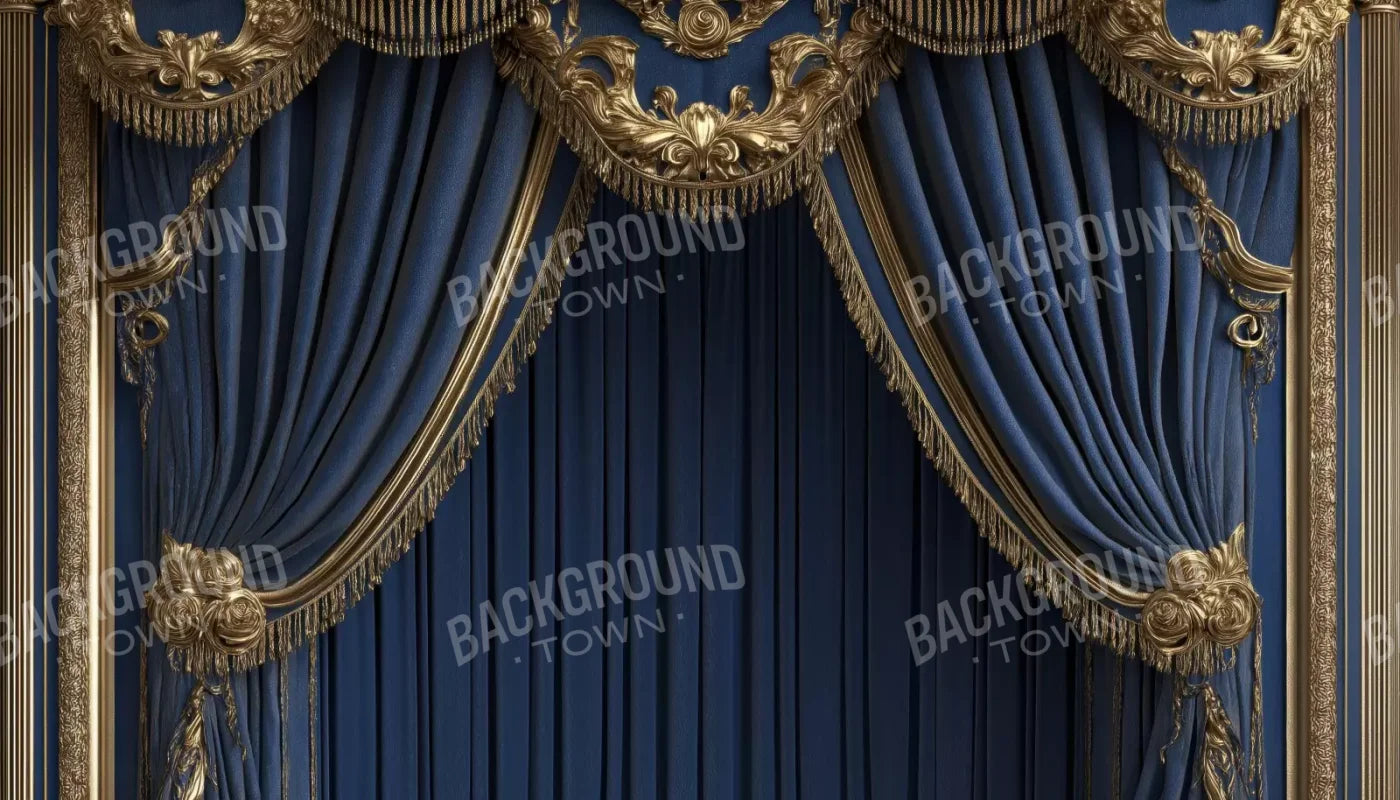 Royal Blue Bed Alcove 14’X8’ Ultracloth (168 X 96 Inch) Backdrop