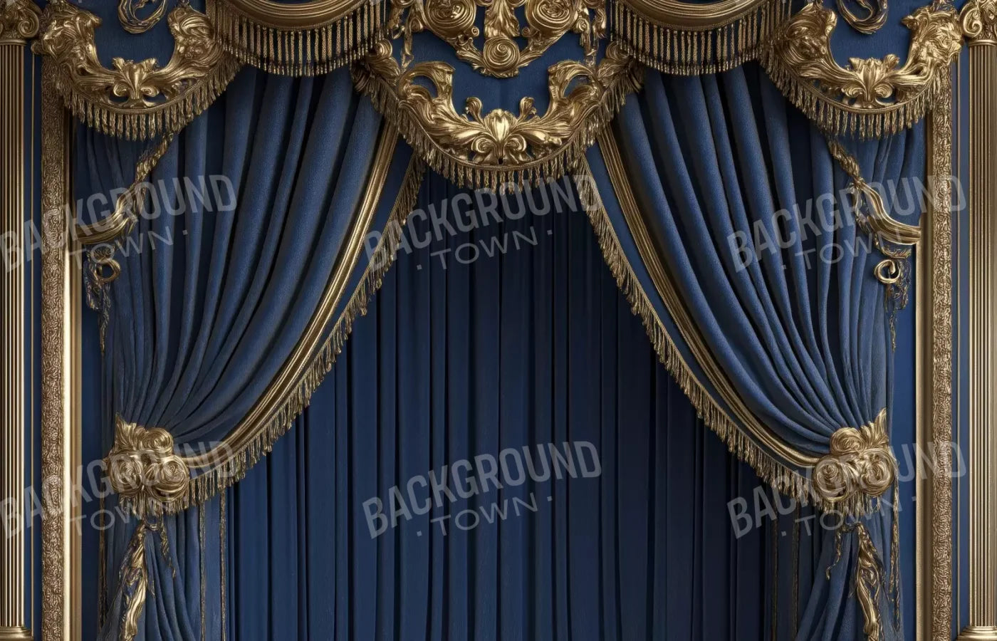 Royal Blue Bed Alcove 14’X9’ Ultracloth (168 X 108 Inch) Backdrop