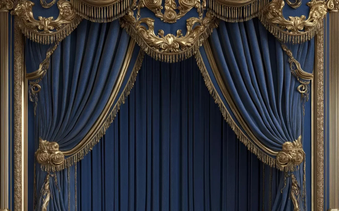 Royal Blue Bed Alcove 16’X10’ Ultracloth (192 X 120 Inch) Backdrop