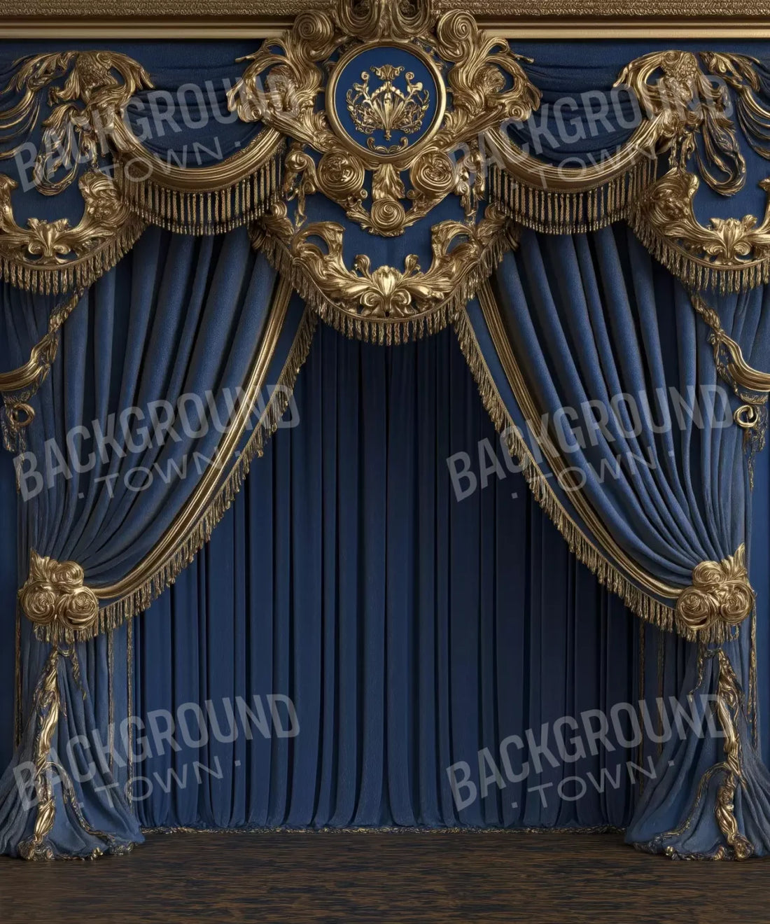 Blue Gold Backdrop for Photography