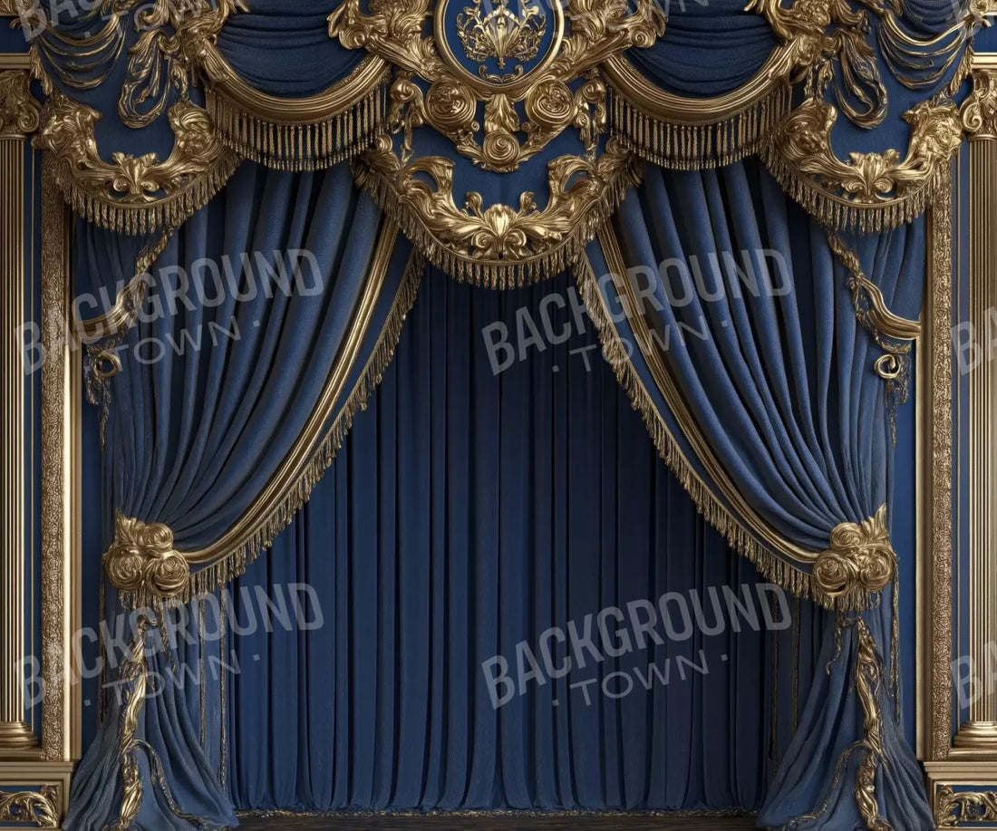 Royal Blue Bed Alcove 5’X4’2 Fleece (60 X 50 Inch) Backdrop