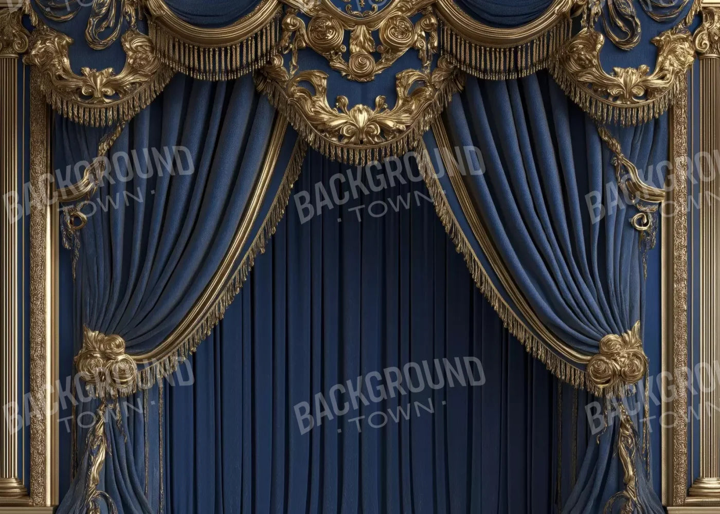 Royal Blue Bed Alcove 7’X5’ Ultracloth (84 X 60 Inch) Backdrop