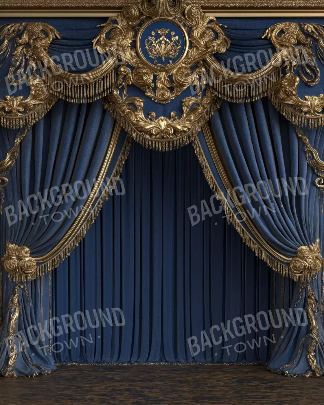 Royal Blue Bed Alcove 8’X10’ Fleece (96 X 120 Inch) Backdrop