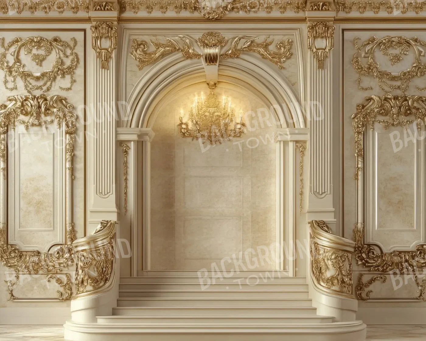 Royal Golden Room 10’x8’ Fleece (120 x 96 inch) Backdrop