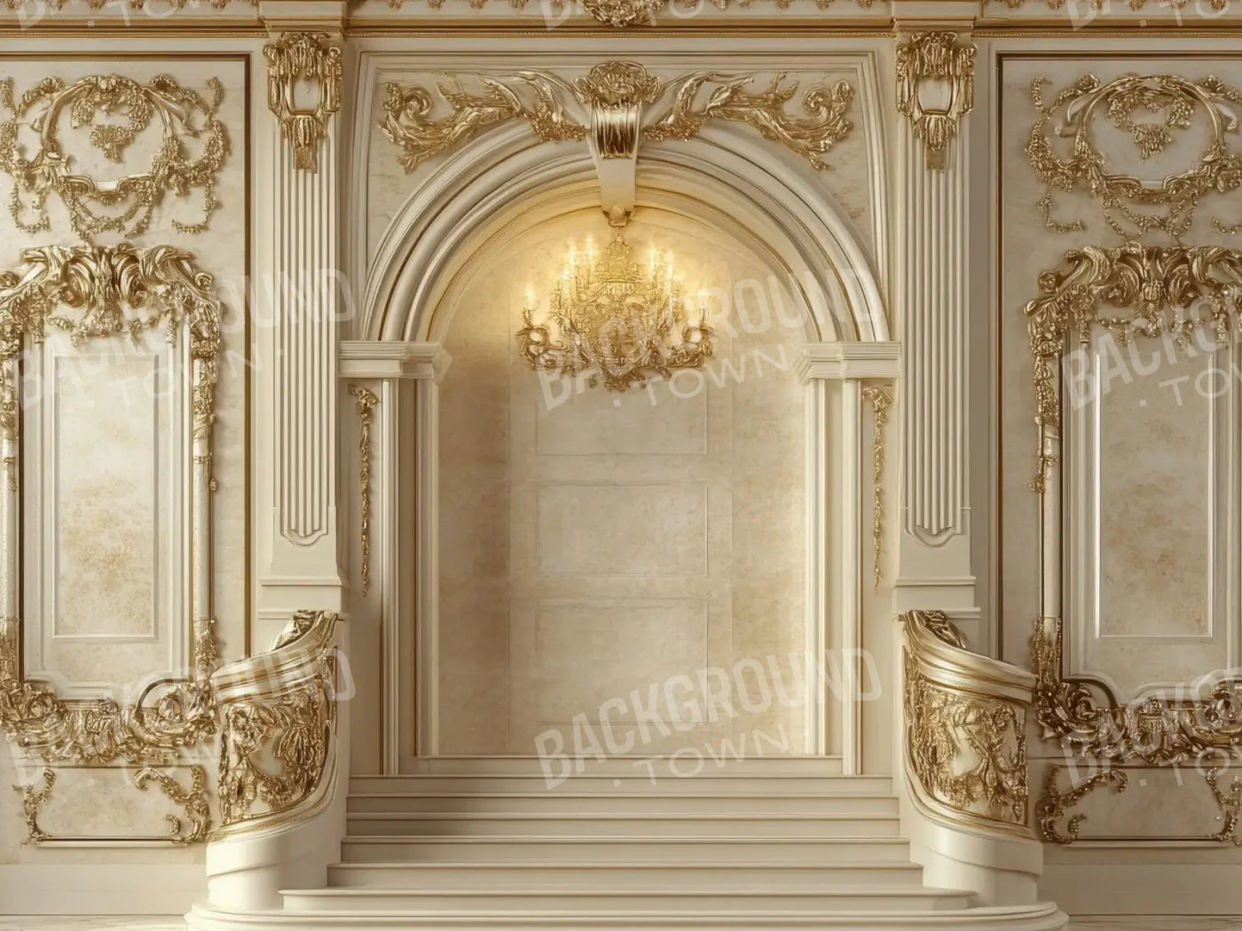Royal Golden Room 8’x6’ Fleece (96 x 72 inch) Backdrop