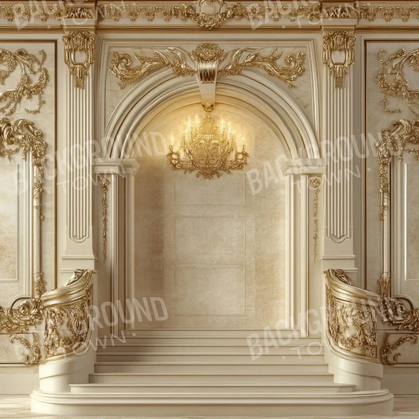Royal Golden Room 8’x8’ Fleece (96 x 96 inch) Backdrop