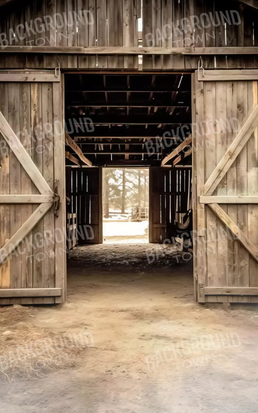 Rural Barn Doors 9X14 Ultracloth ( 108 X 168 Inch ) Backdrop