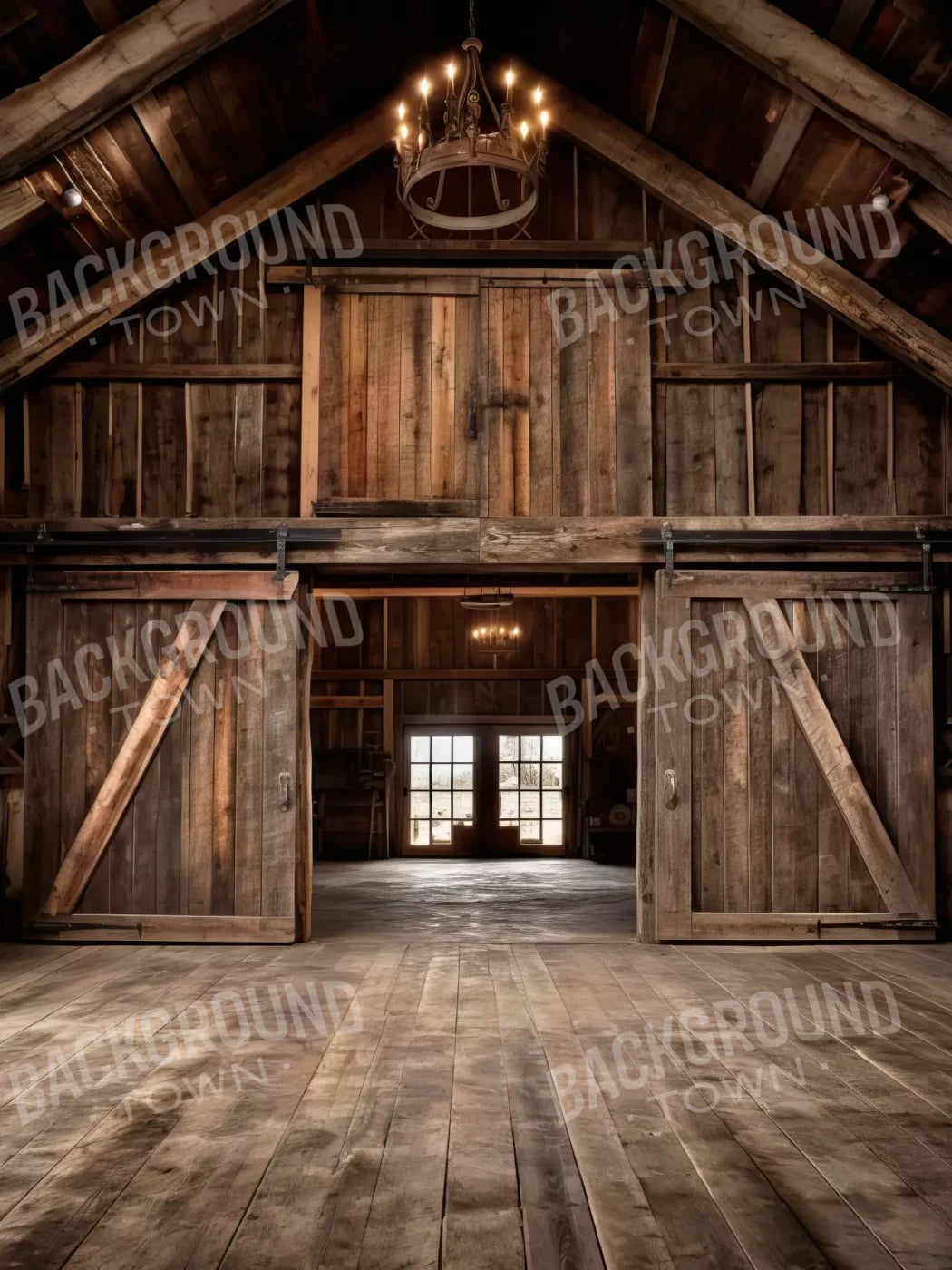 Rural Elegance Barn 5X68 Fleece ( 60 X 80 Inch ) Backdrop