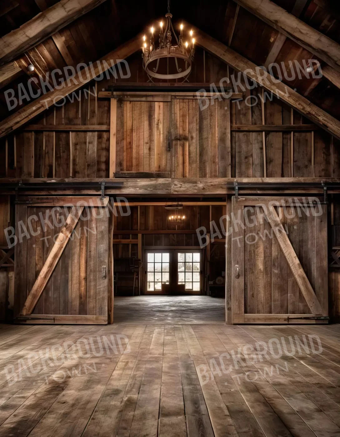 Rural Elegance Barn 6X8 Fleece ( 72 X 96 Inch ) Backdrop