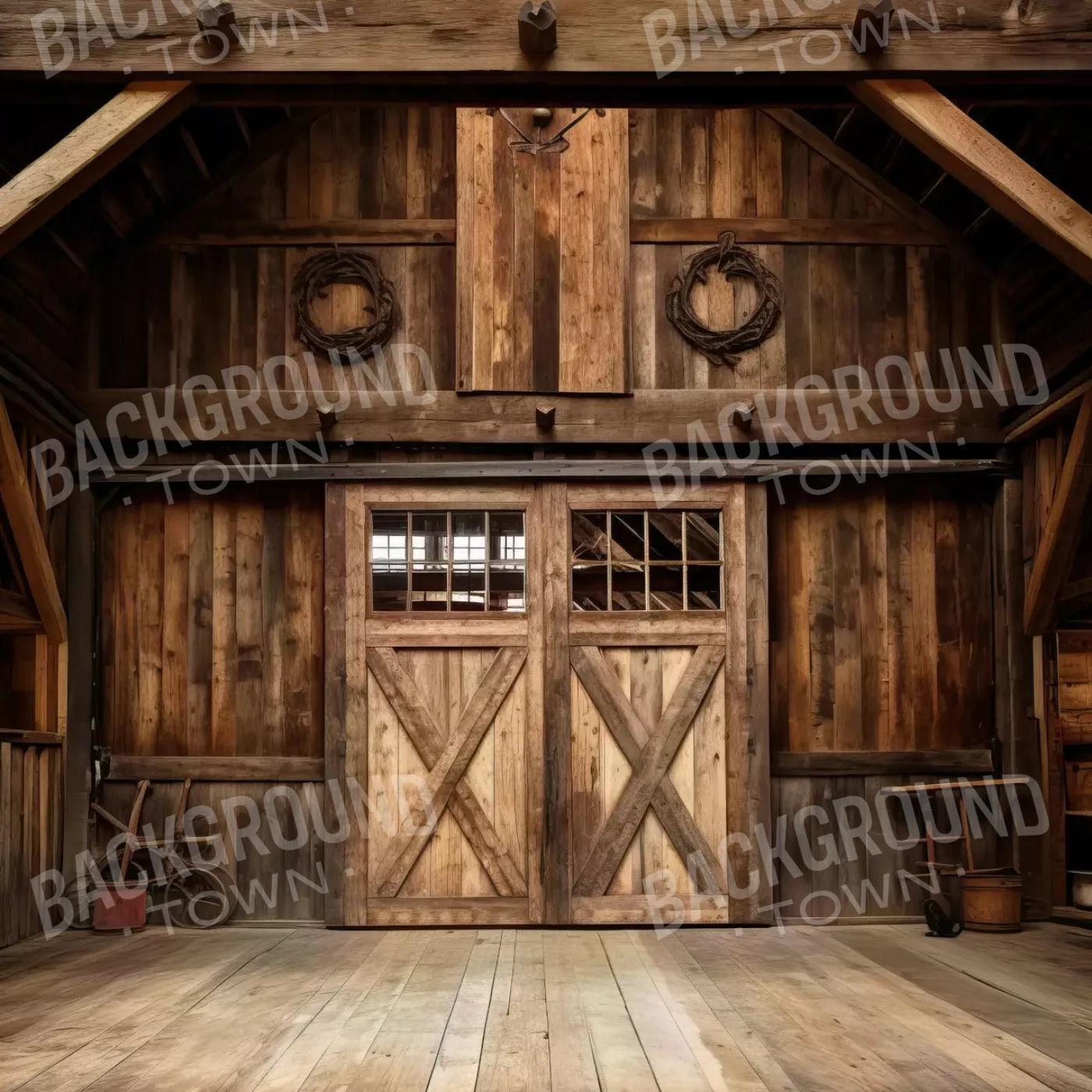 Rural Elegance Barn Ii 8X8 Fleece ( 96 X Inch ) Backdrop