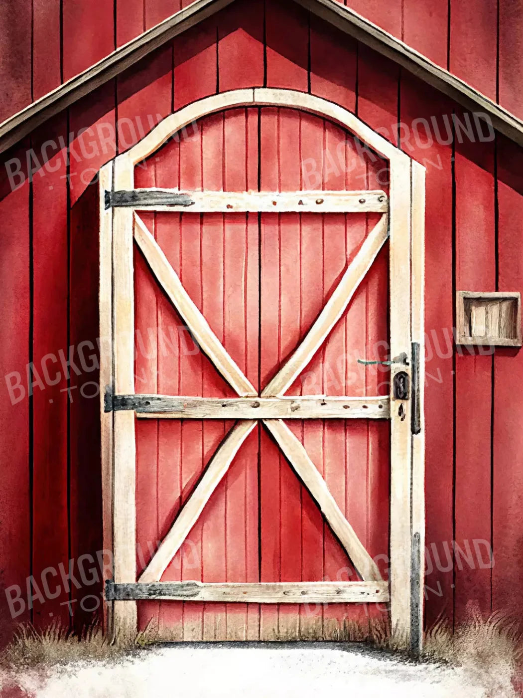 Rustic Barn Door 5X68 Fleece ( 60 X 80 Inch ) Backdrop