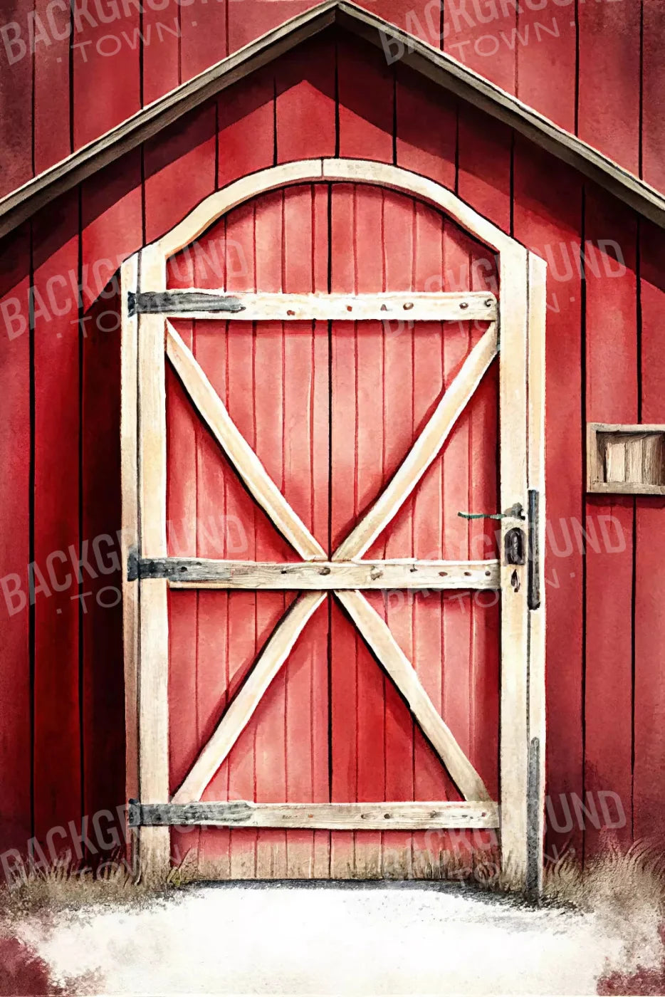 Rustic Barn Door 5X8 Ultracloth ( 60 X 96 Inch ) Backdrop