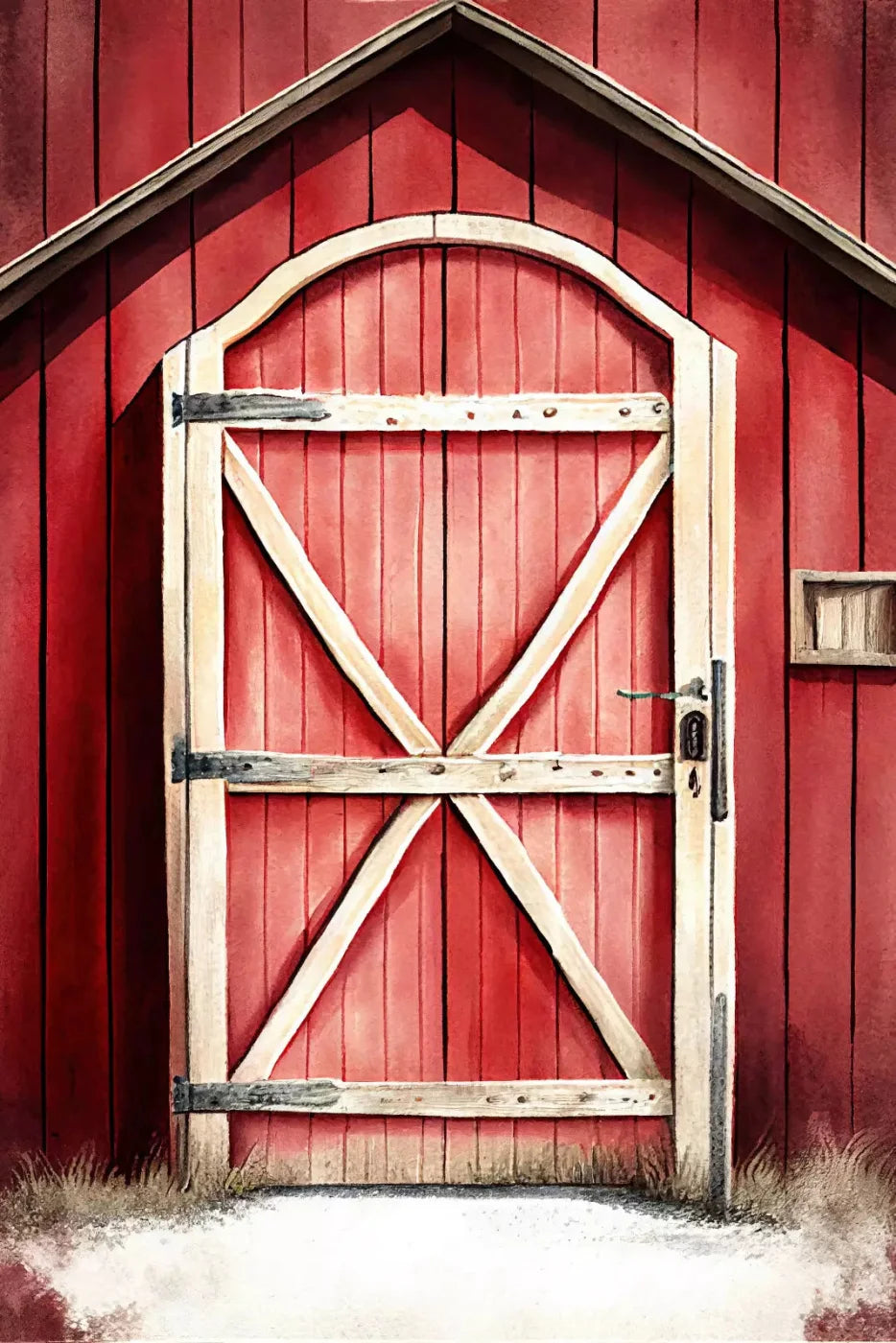 Rustic Barn Door 5X8 Ultracloth ( 60 X 96 Inch ) Backdrop