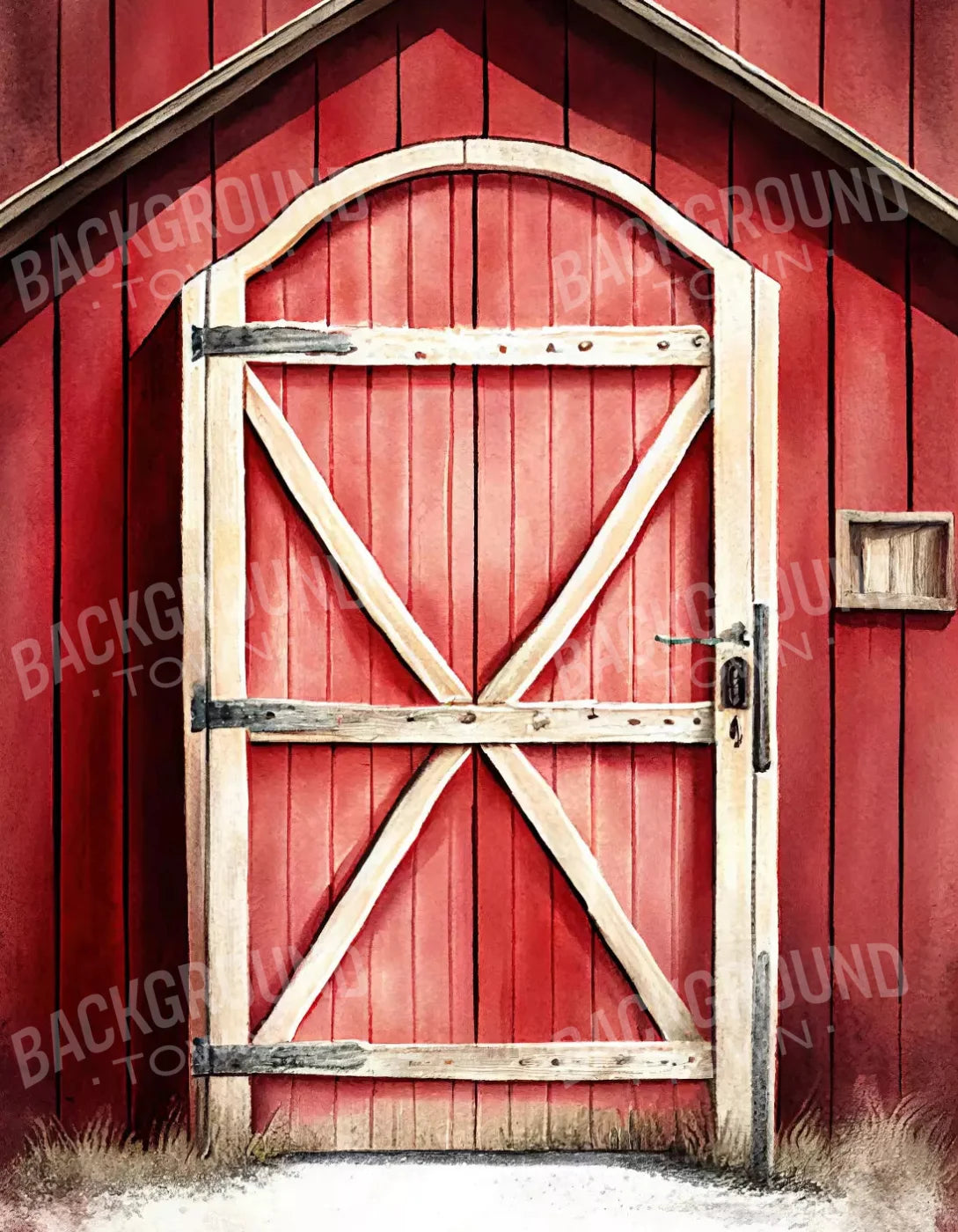 Rustic Barn Door 6X8 Fleece ( 72 X 96 Inch ) Backdrop