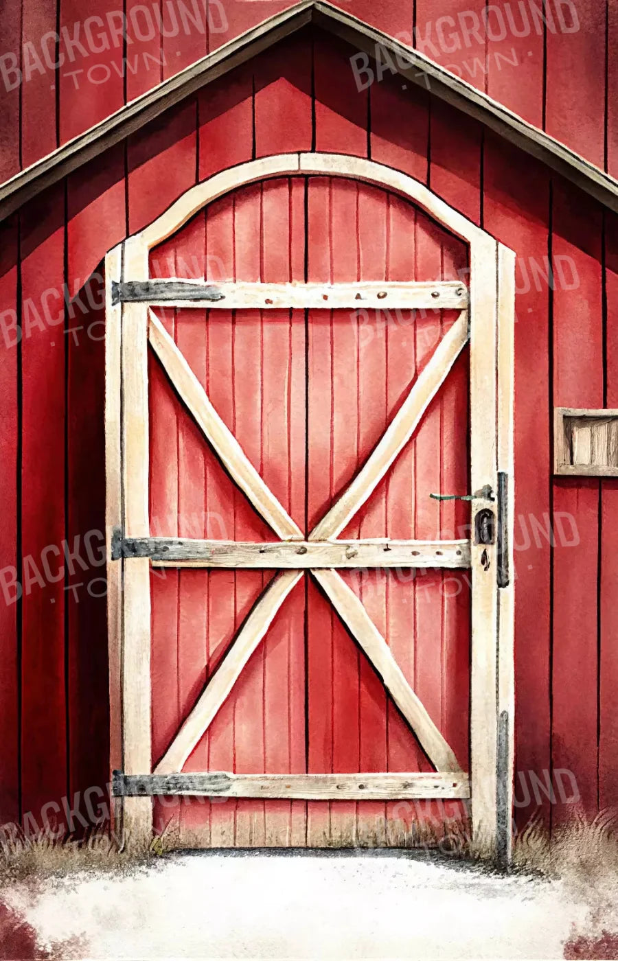 Rustic Barn Door 8X12 Ultracloth ( 96 X 144 Inch ) Backdrop