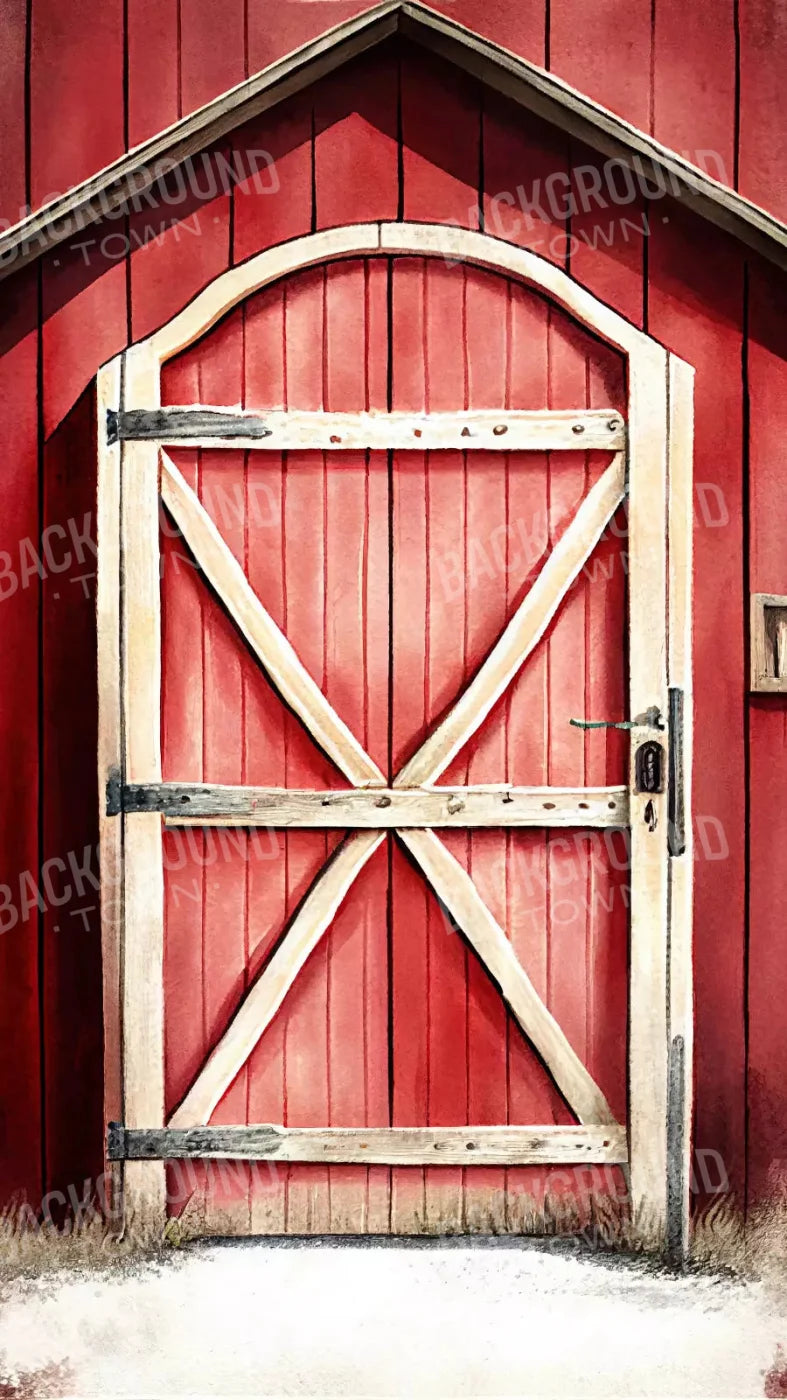 Rustic Barn Door 8X14 Ultracloth ( 96 X 168 Inch ) Backdrop