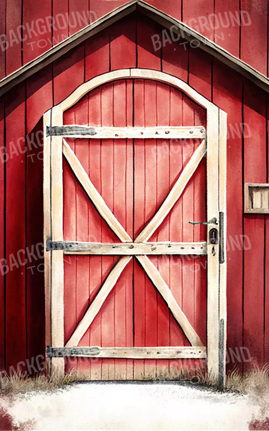 Rustic Barn Door 9X14 Ultracloth ( 108 X 168 Inch ) Backdrop