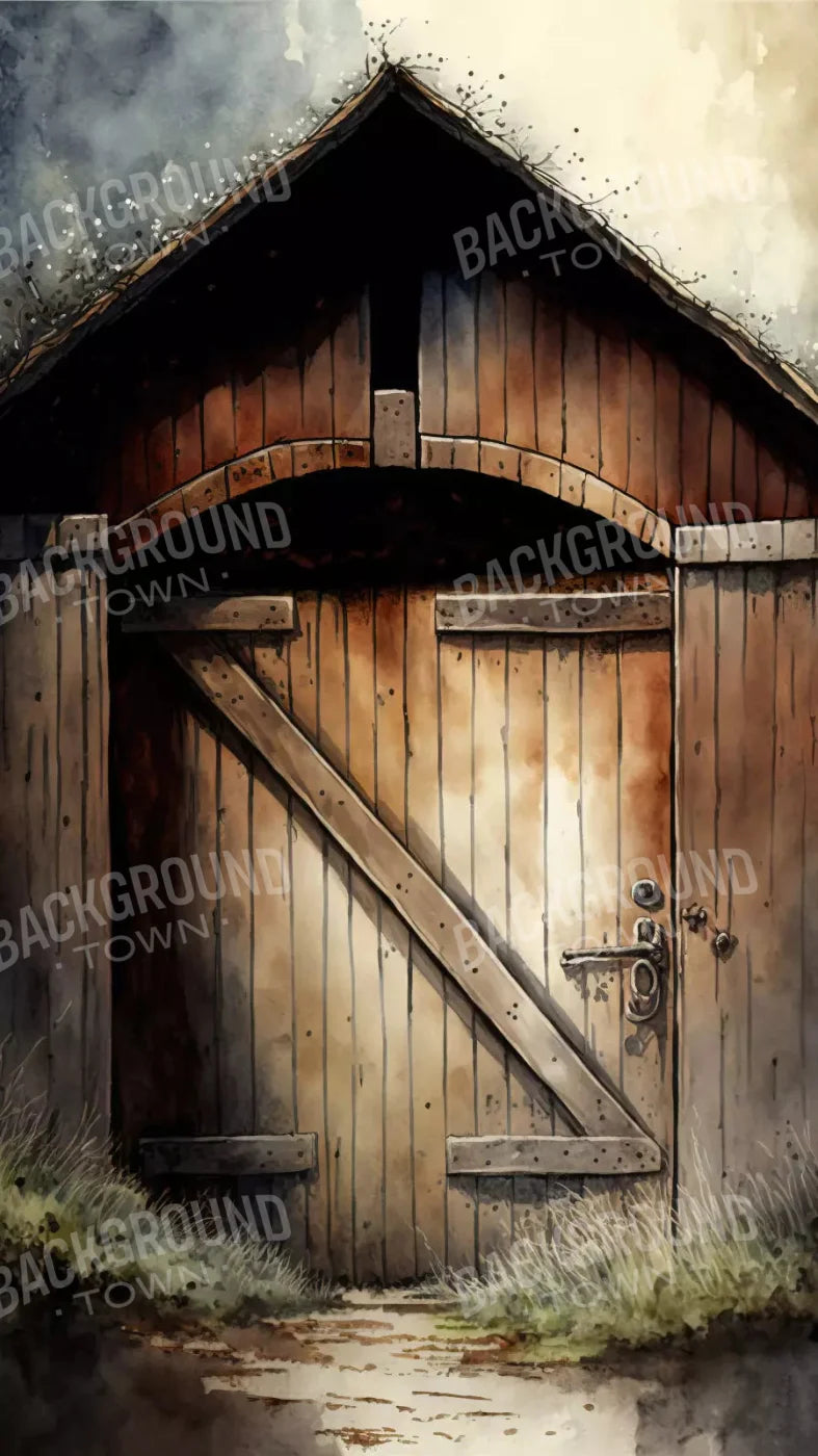 Rustic Barndoor 8X14 Ultracloth ( 96 X 168 Inch ) Backdrop