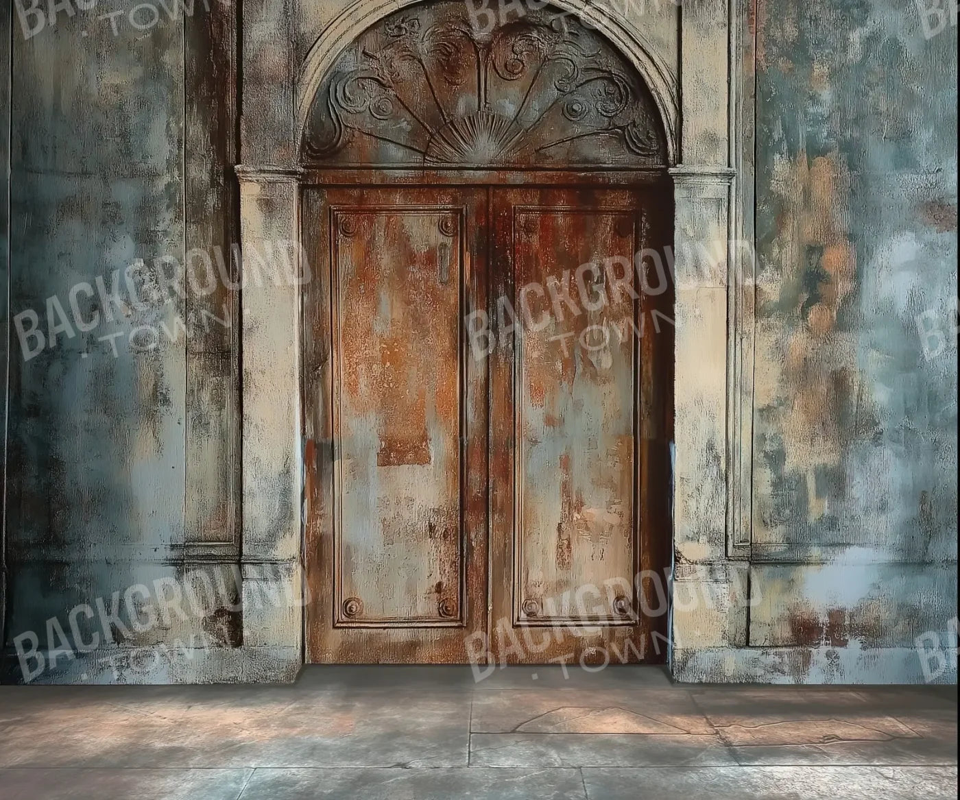 Rustic Castle Door 5’x4’2 Fleece (60 x 50 inch) Backdrop