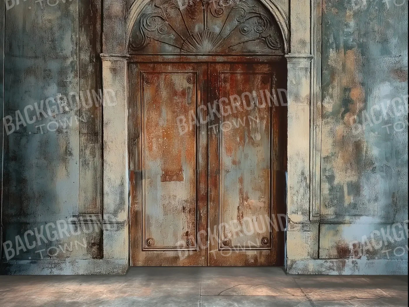 Rustic Castle Door 6’8x5’ Fleece (80 x 60 inch) Backdrop
