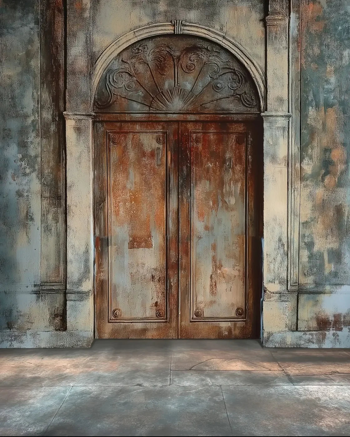 Rustic Castle Door 8’x10’ Fleece (96 x 120 inch) Backdrop