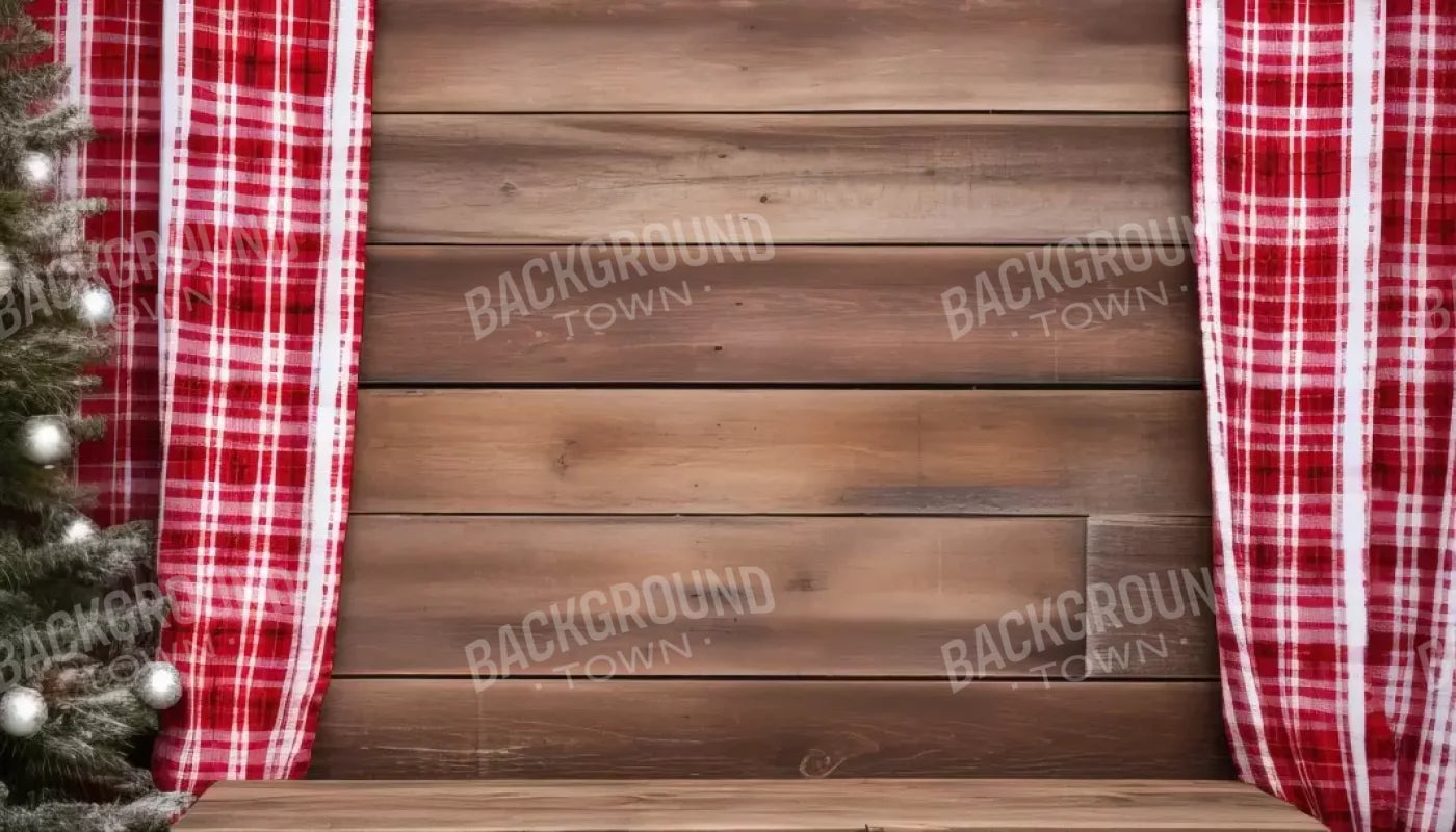 Rustic Christmas Ii 14’X8’ Ultracloth (168 X 96 Inch) Backdrop