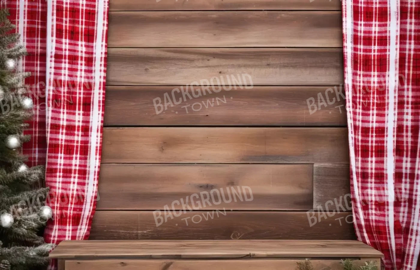 Rustic Christmas Ii 14’X9’ Ultracloth (168 X 108 Inch) Backdrop