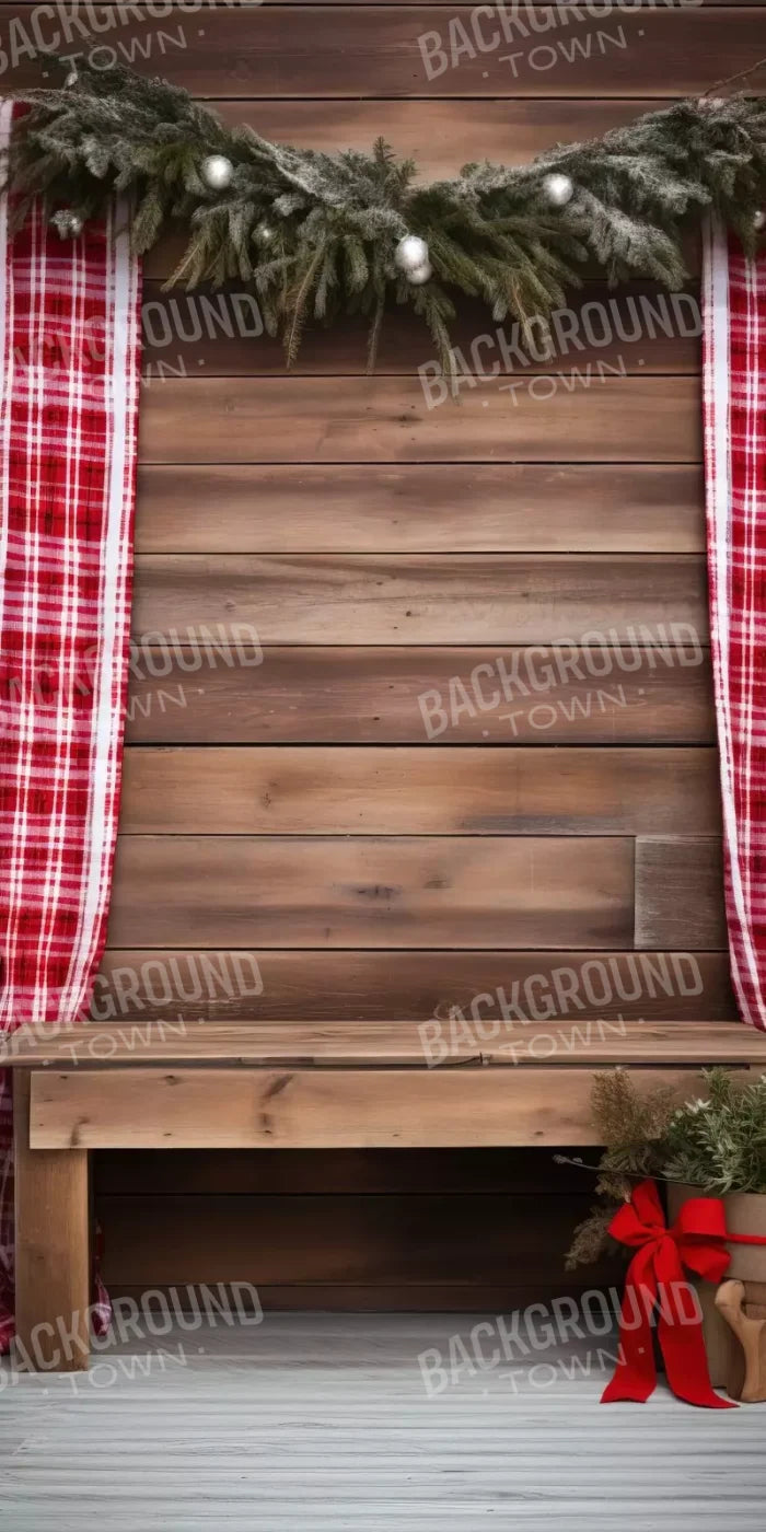 Rustic Christmas Ii 8’X16’ Ultracloth (96 X 192 Inch) Backdrop