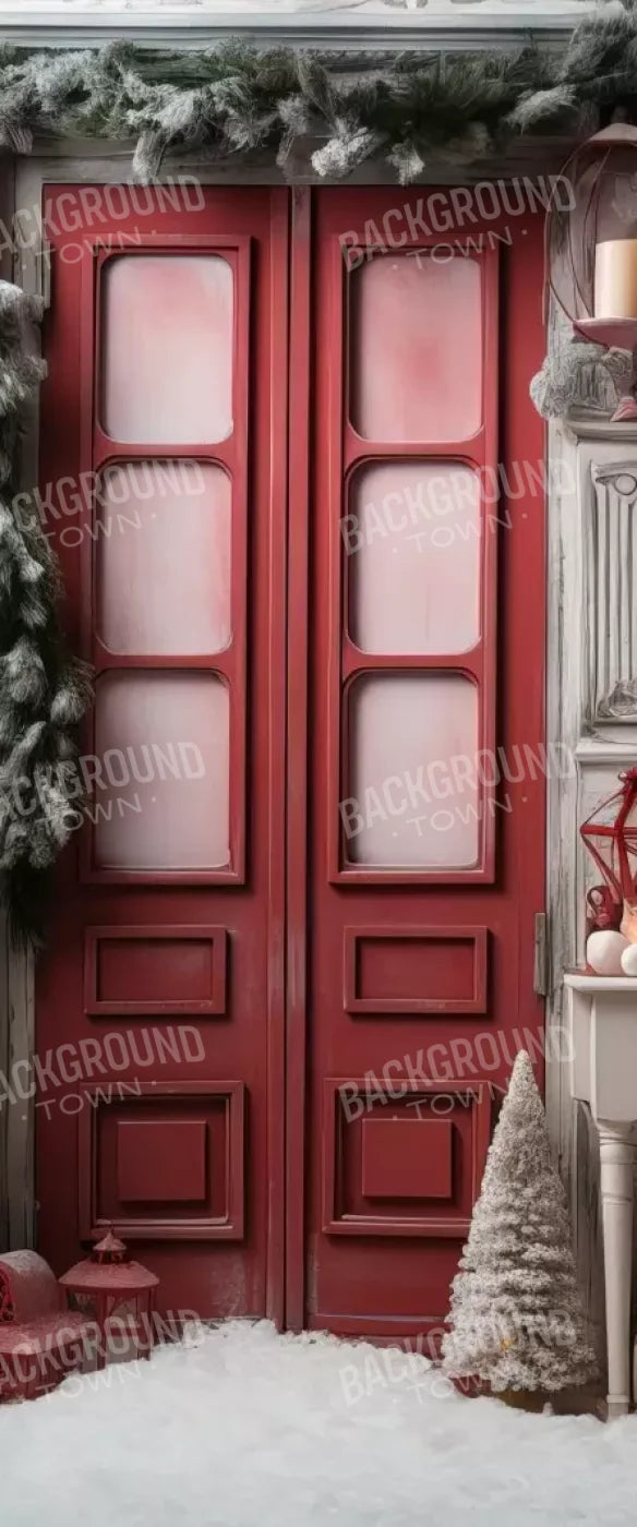 Rustic Christmas Door Iv 5’X12’ Ultracloth For Westcott X-Drop (60 X 144 Inch) Backdrop