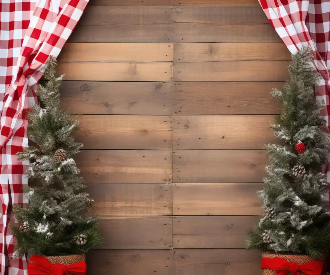 Rustic Christmas I 5’X4’2 Fleece (60 X 50 Inch) Backdrop