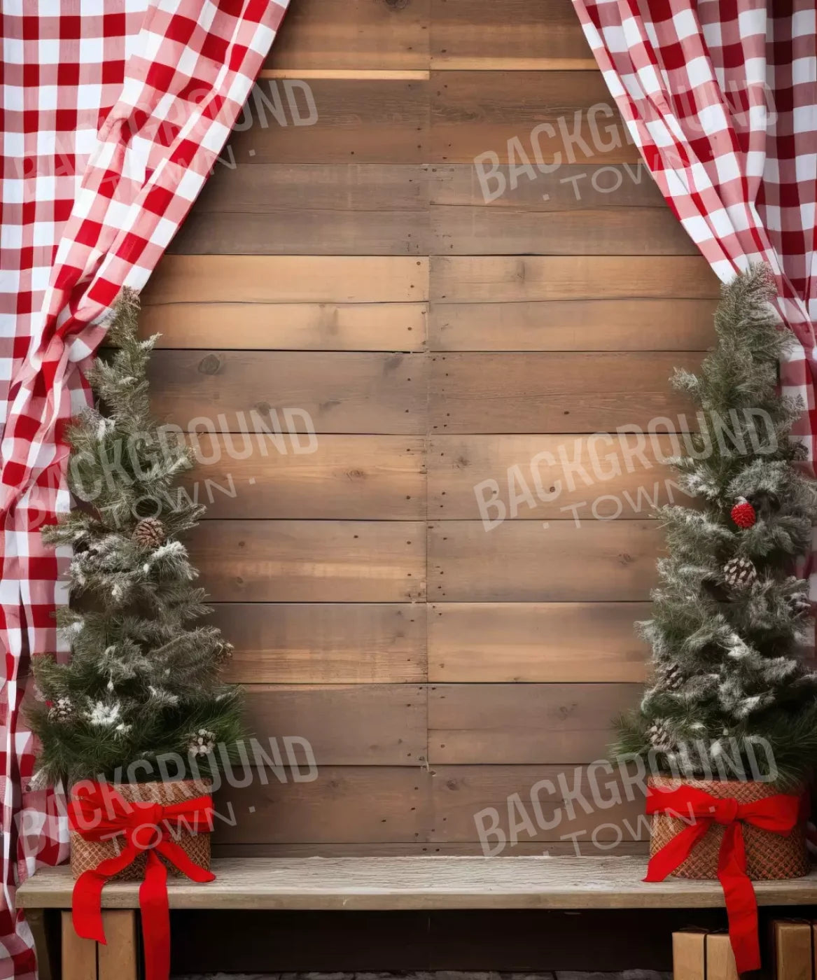 Rustic Christmas I 10’X12’ Ultracloth (120 X 144 Inch) Backdrop