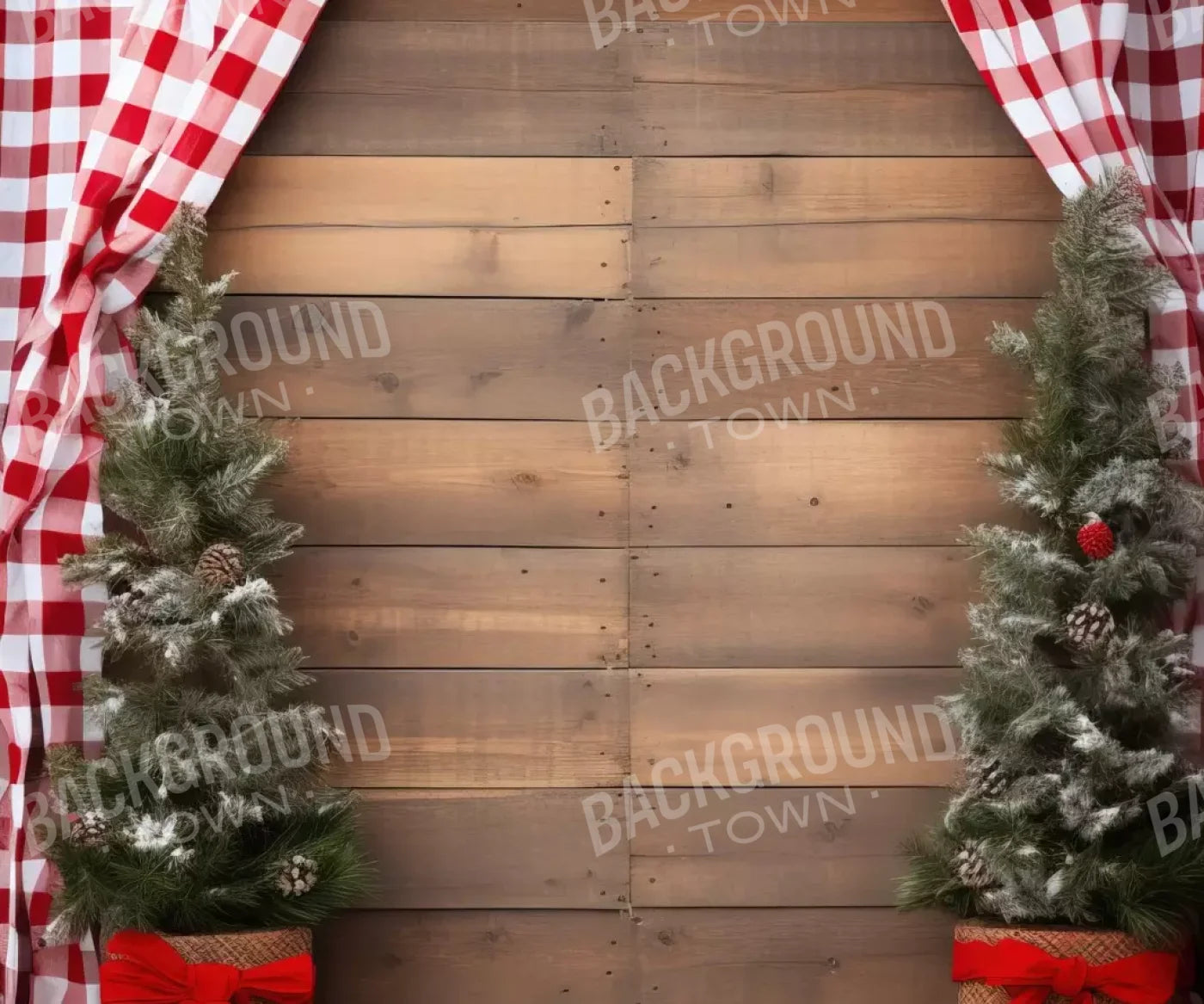 Rustic Christmas I 12’X10’ Ultracloth (144 X 120 Inch) Backdrop