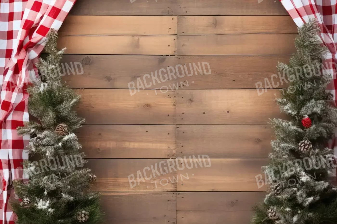Rustic Christmas I 12’X8’ Ultracloth (144 X 96 Inch) Backdrop