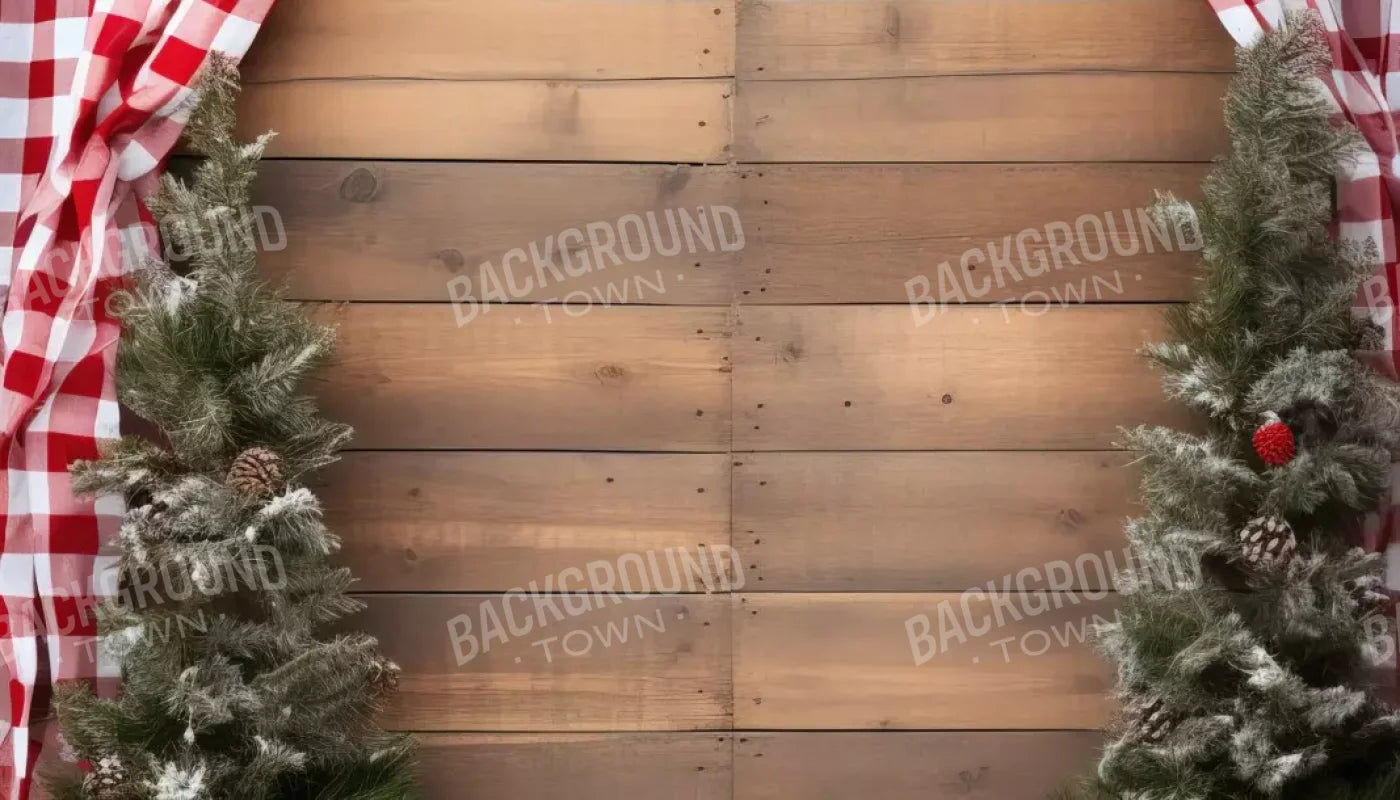 Rustic Christmas I 14’X8’ Ultracloth (168 X 96 Inch) Backdrop