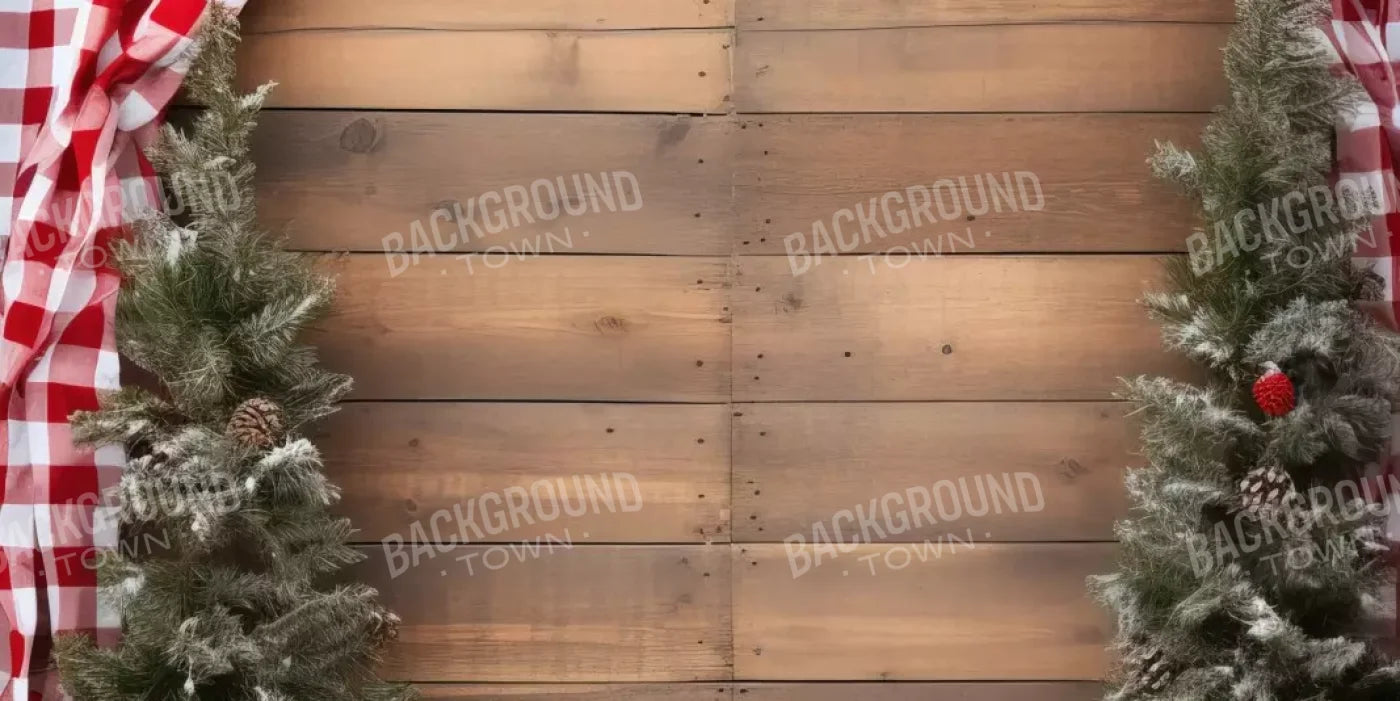 Rustic Christmas I 16’X8’ Ultracloth (192 X 96 Inch) Backdrop