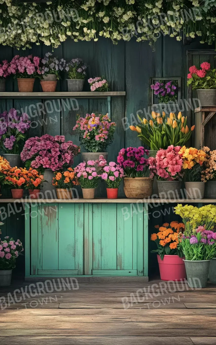 Rustic Flower Shop 5’x8’ UltraCloth (60 x 96 inch) Backdrop