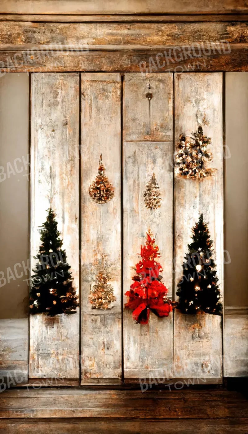 Rustic Holiday Display 8’X14’ Ultracloth (96 X 168 Inch) Backdrop