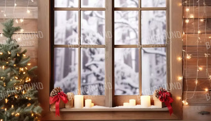 Rustic Snowy Christmas I 14’X8’ Ultracloth (168 X 96 Inch) Backdrop